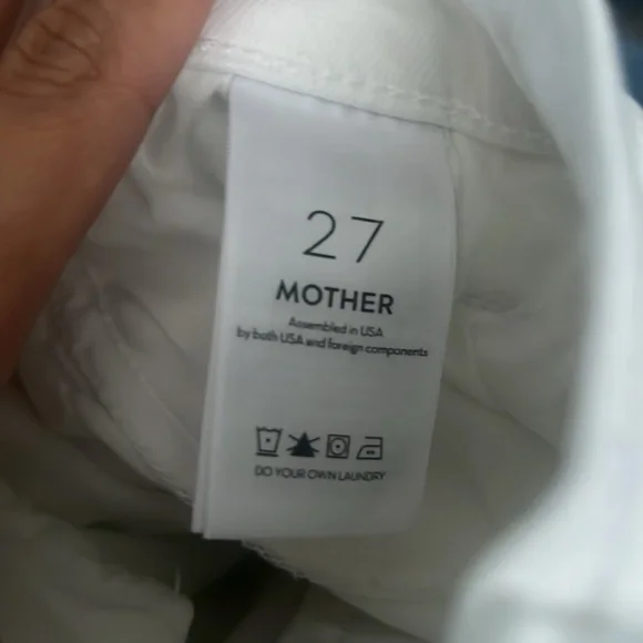MOTHER the hustler ankle fray white jeans size 27 - Picture 5 of 14